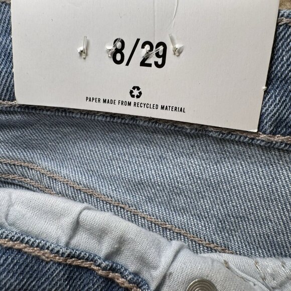 Kensie Vintage Luxe The Skirt Byron Laser Print Denim Mini Skirt in Size 8 - Picture 8 of 10